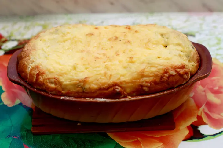 Грибы с курицей и сыром: шаг 3