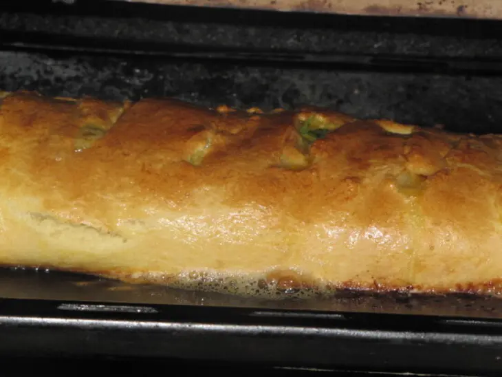 Рулет плетёный с тыквой и мясом: шаг 5
