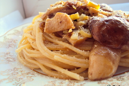 Спагетти с белыми грибами: шаг 8