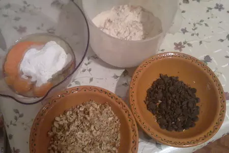 Бискотти с шоколадом и грецким орехом: шаг 1