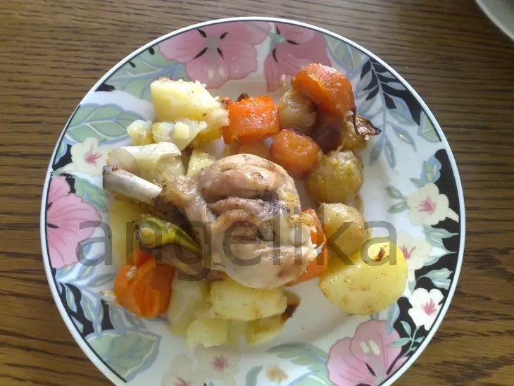 Окорочка  с овощами: шаг 6