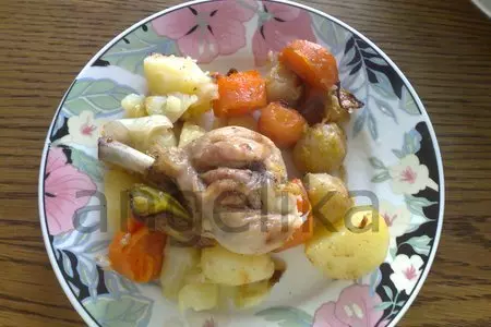 Окорочка  с овощами: шаг 6