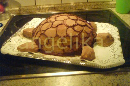 Торт жирная черепаха на отдыхе: шаг 2
