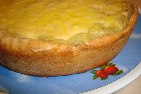 Картофельный пирог с грибами и сыром: шаг 3