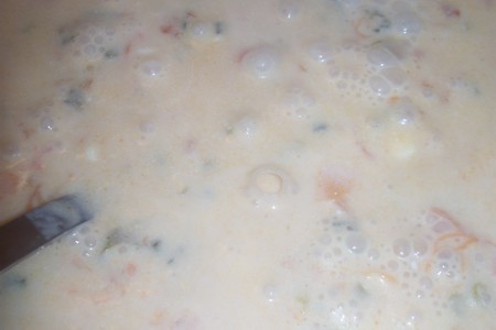 Fettuccelle   с  креветками и устрицами в сырном соусе.: шаг 13