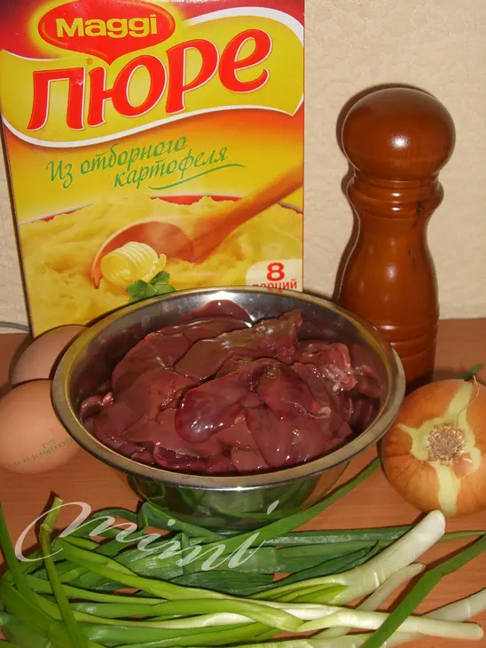Печеночные маффины: шаг 1