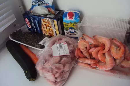 Лазанья с кремом из креветок: шаг 1