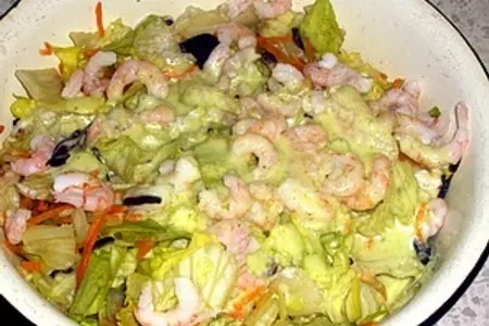 Легкий салат с креветками: шаг 5
