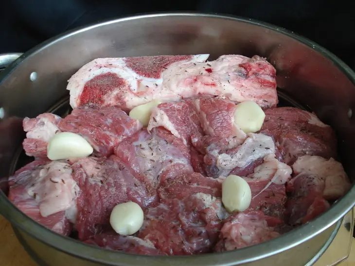 Паровой нутовый суп с мясом и овощами (дуэль): шаг 3