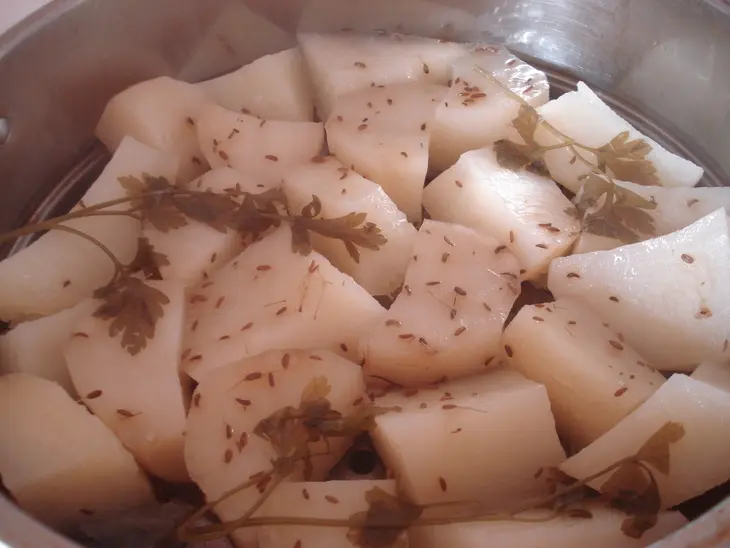 Паровой нутовый суп с мясом и овощами (дуэль): шаг 11