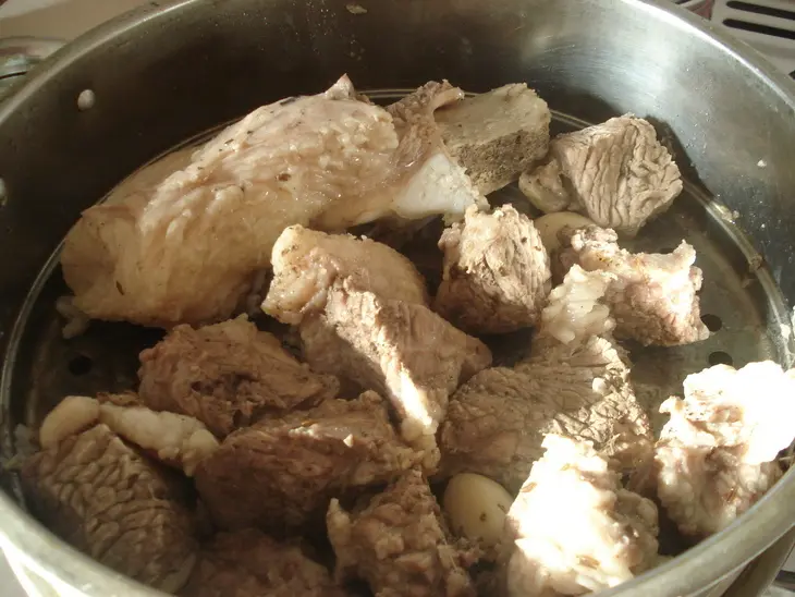 Паровой нутовый суп с мясом и овощами (дуэль): шаг 12