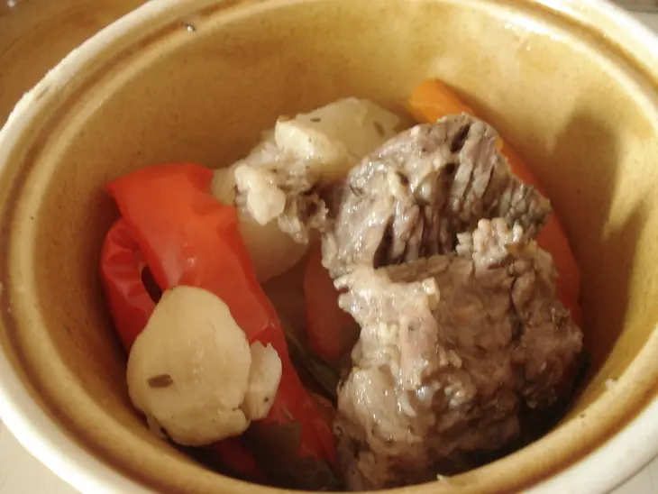 Паровой нутовый суп с мясом и овощами (дуэль): шаг 14