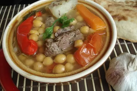 Паровой нутовый суп с мясом и овощами (дуэль): шаг 15