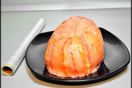 Салат "мимоза" с карамелизованным лососем.: шаг 9