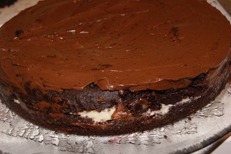 Торт шоколадный с кремом из молочного и белого шоколада.: шаг 4