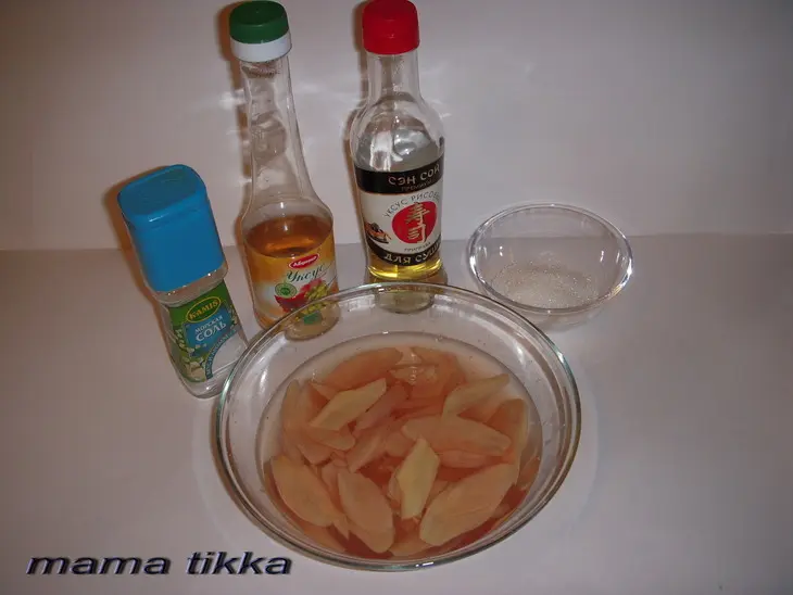 Маринованный имбирь (гари): шаг 1