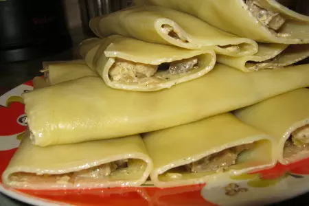Pasta cannelloni с грибами и курицей "сюрприз": шаг 3