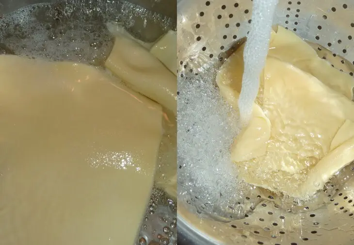 Маникотти ( каннеллони) с курицей, болгарским перцем и тремя видами сыра: шаг 12