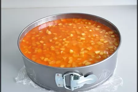 Сырно-шоколадный торт с яблочно-медовым желе.: шаг 20