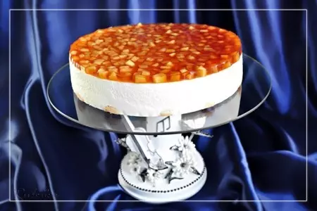 Сырно-шоколадный торт с яблочно-медовым желе.: шаг 22