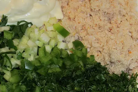 Канапе с печенью и беконом и канапе с мясом краба: шаг 3