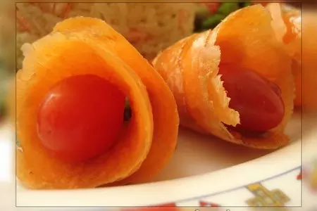 Салат "рис с морепродуктами" с овощными "изысками" в виде украшательств - для влк: шаг 18