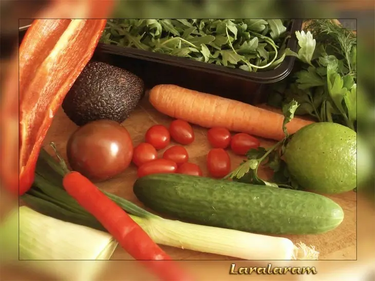 Салат "рис с морепродуктами" с овощными "изысками" в виде украшательств - для влк: шаг 30
