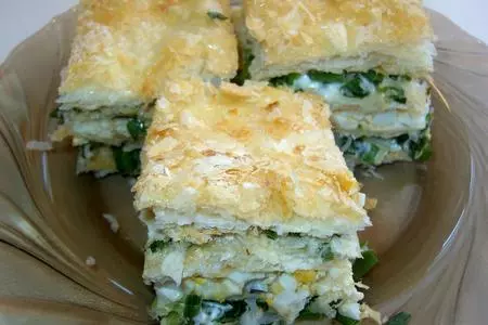 Закусочный торт с зеленым луком.: шаг 11