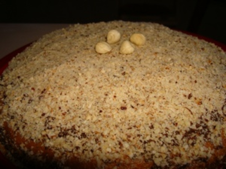 Пирог "белочка" с двумя видами шоколада: шаг 8