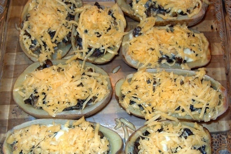 Картофельные лодочки с грибами.: шаг 7