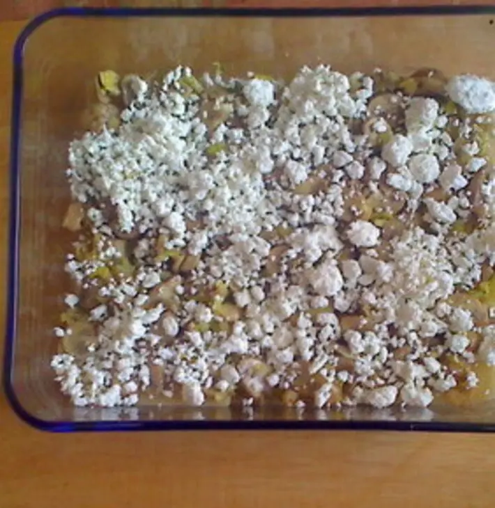 Вегетарианская лазанья(с творогом и грибами): шаг 6
