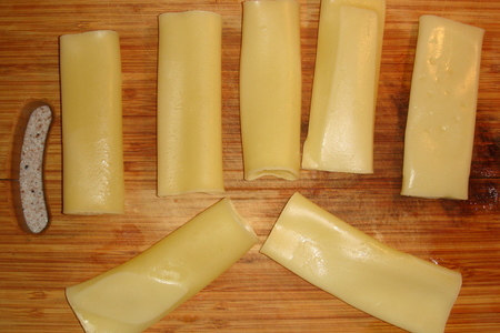 Каннеллони, фаршированные грибами с сыром в сливочно-шпинатном соусе: шаг 10