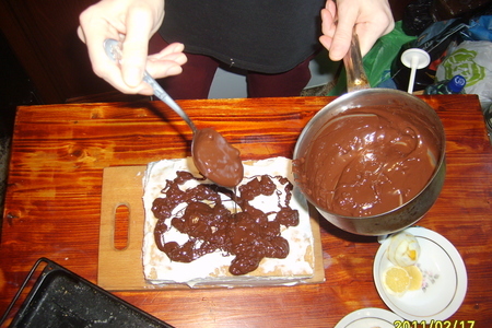 Торт " шоколадный остров": шаг 3