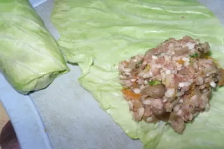 Необычные голубцы с рисом, фаршем и грибами в нежной заливке (влк): шаг 11