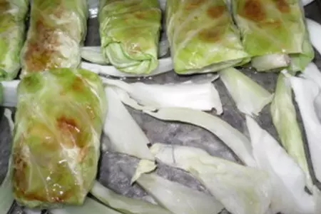 Необычные голубцы с рисом, фаршем и грибами в нежной заливке (влк): шаг 13