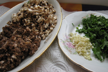 Куриная грудка фаршированная грибами - "курица моего старика" и грибная закуска.: шаг 2