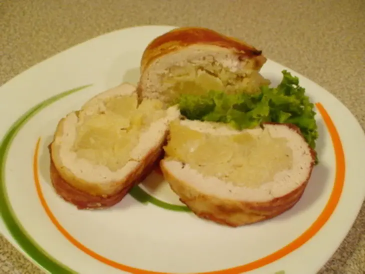 Куриный рулет с кускусом и грушами: шаг 14