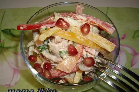 Салат с копчёной курицей: шаг 4