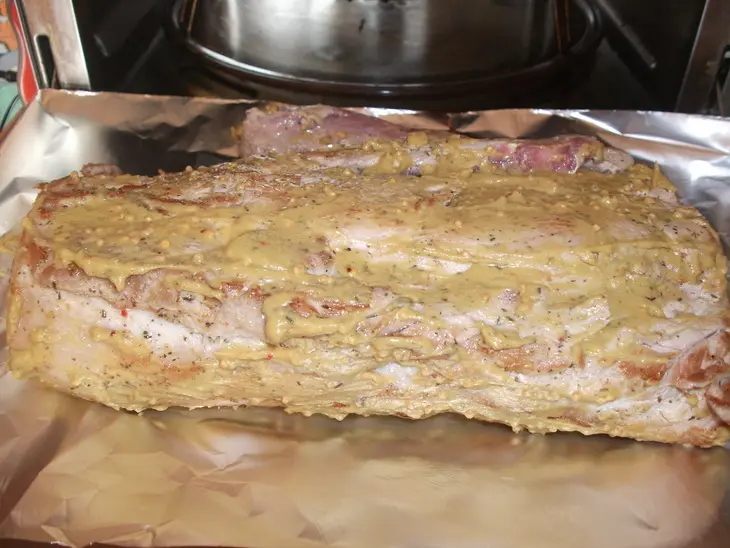 Мясо "горчичка": шаг 1
