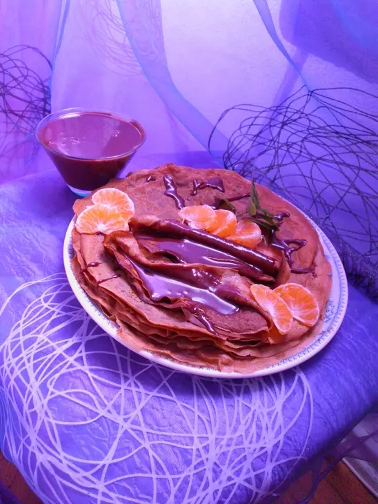 Шоколадные блинчики: шаг 1