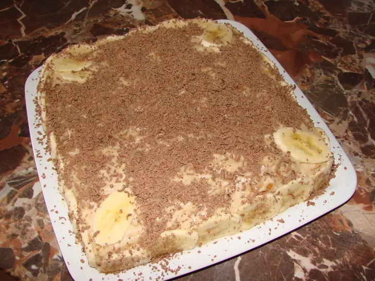 Банановый торт-десерт (без выпечки): шаг 11