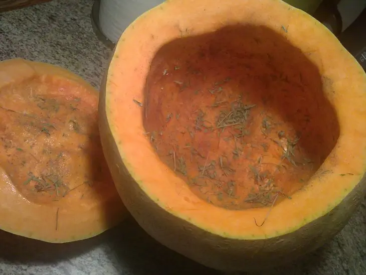 Мясо в тыкве: шаг 2