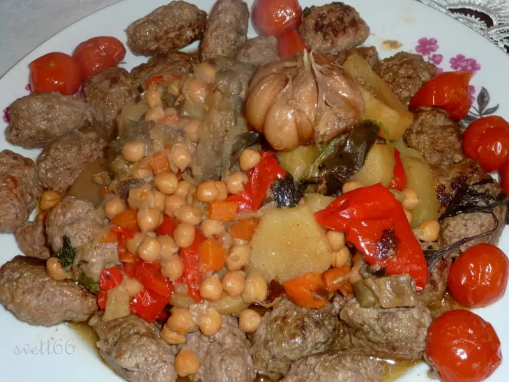 Кифта димлама с нутом ( продолжаю знакомиться с кухней солнечного узбекистана): шаг 13