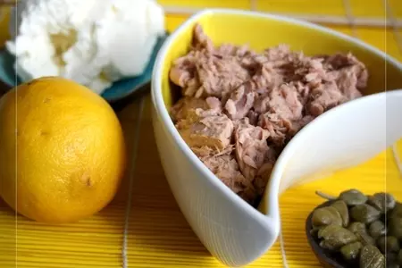 Шпинатные оладушки со сливочным кремом из козьего сыра и тунца: шаг 2