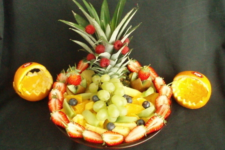 Салат фруктовый «изобилие» с фруктовым чатни.: шаг 3