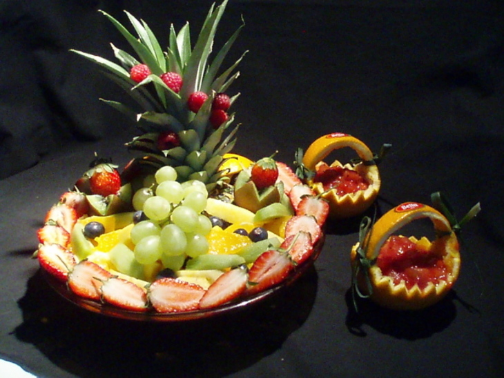 Салат фруктовый «изобилие» с фруктовым чатни.: шаг 7