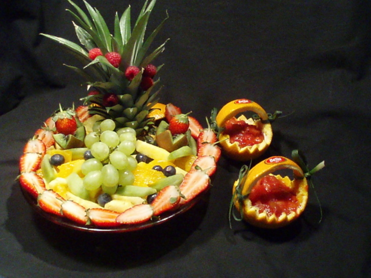 Салат фруктовый «изобилие» с фруктовым чатни.: шаг 8