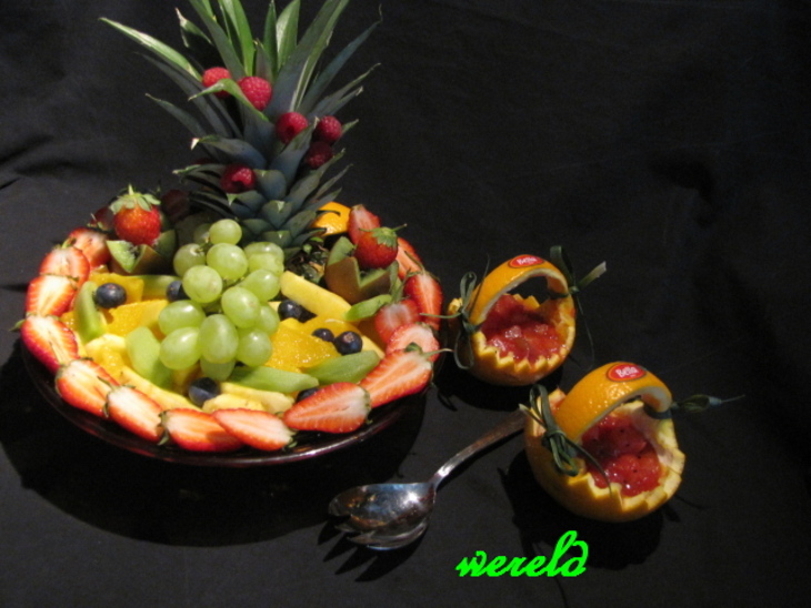 Салат фруктовый «изобилие» с фруктовым чатни.: шаг 9