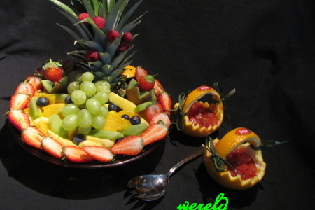 Салат фруктовый «изобилие» с фруктовым чатни.: шаг 9