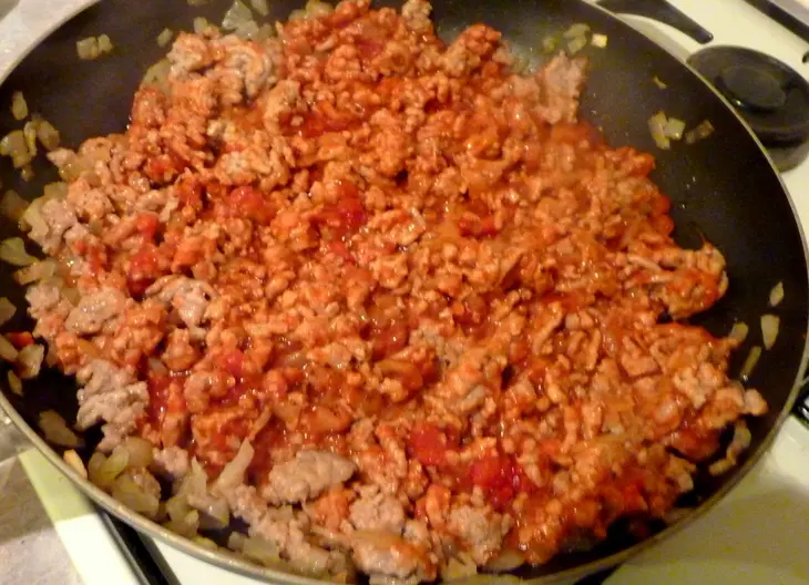 Блины "мясной полумесяц": шаг 2